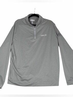 Peter Millar Heathered Gray Performance Pullover The Invitational Berns Steak